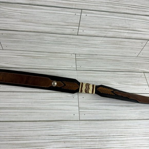 Justin Western Native American Belt Size 34 - Picture 4 of 5